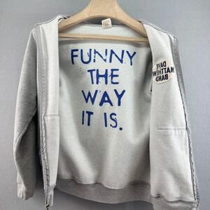 Dave Matthews Band Hoodie S Funny The Way It Is Zip Up‎ Gray Organic Cotton